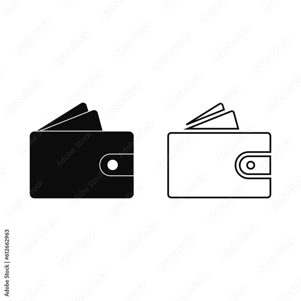 Wallet icon on white background Wallet icon on white background