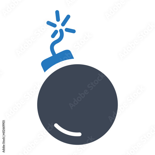 Explosive bomb dynamite vector icon