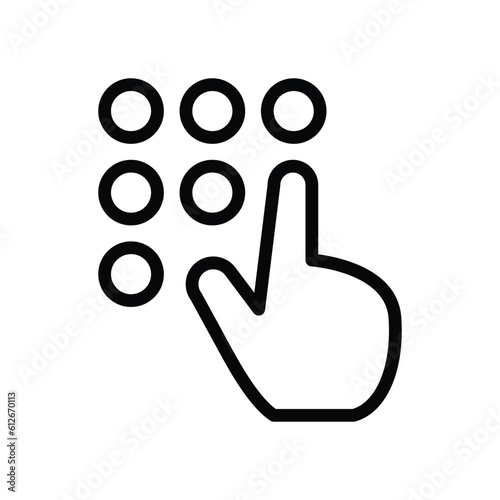 Password pin code vector icon