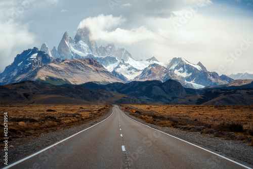 Patagonia road and landscape. photo