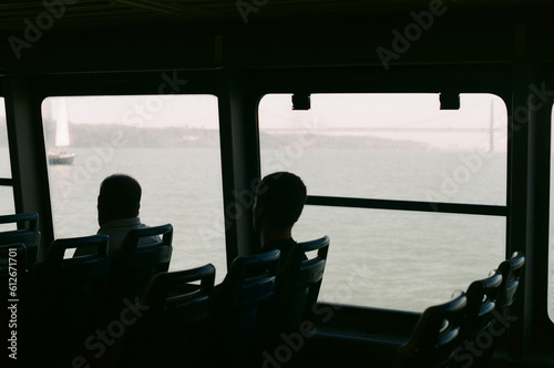 Anonymous passengers on a boat  photo