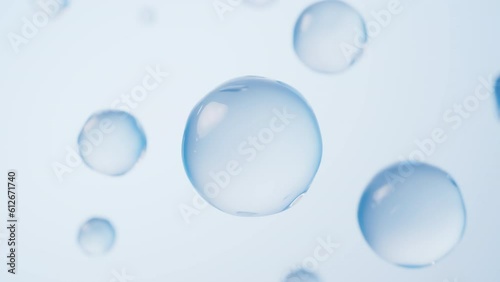 Blue water drop background, 3d rendering. photo