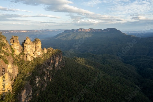 Beautiful landscape in the blue mountains, nsw, Australia. three sisters rock formation 