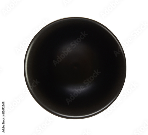 black bowl isolated on transparent png