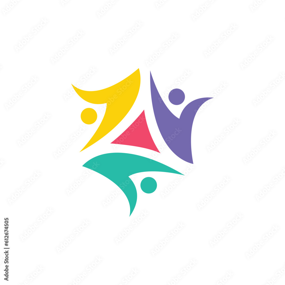 Community logo design concept with modern style Community logo design concept with modern style