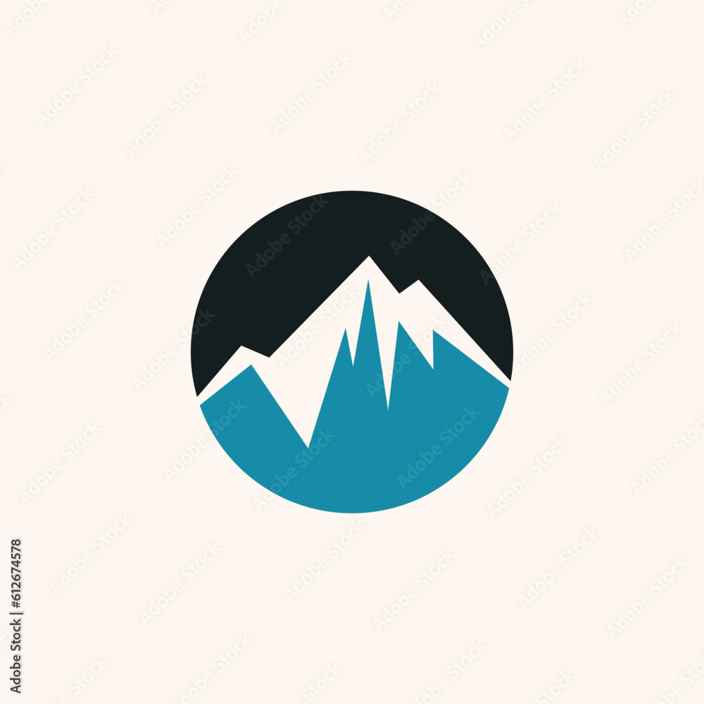 Mountain logo design concept with modern style Mountain logo design concept with modern style