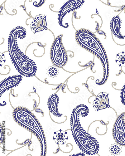 Traditional Asian paisley pattern design