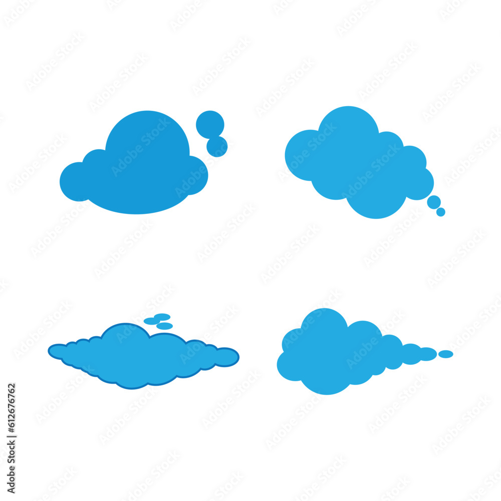 Cloud illustration logo icon vector flat design Cloud illustration logo icon vector flat design