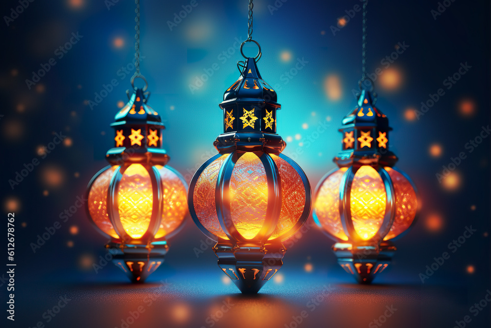 Arabic Ramadan Lantern with bokeh background, Decoration lamp, Islamic greeting Eid Mubarak cards for Muslim Holidays. Arabic Ramadan Lantern with bokeh background, Decoration lamp, Islamic greeting Eid Mubarak cards for Muslim Holidays.