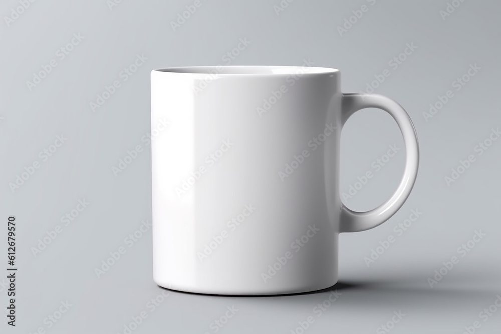 Realistic white cup mockup 3d render ai generated Realistic white cup mockup 3d render ai generated