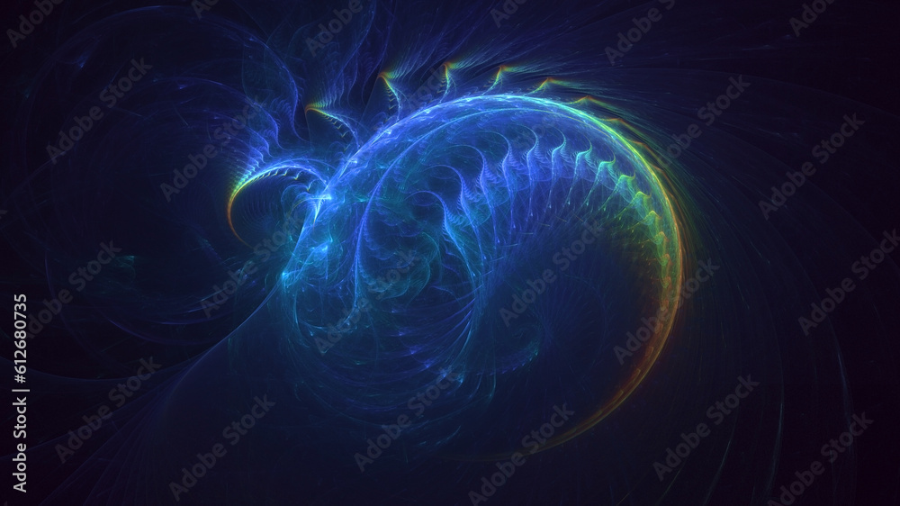 3D rendering abstract fantasy light fractal background 3D rendering abstract fantasy light fractal background