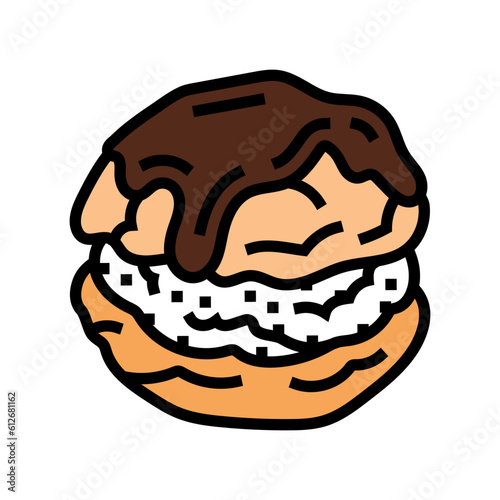 profiteroles sweet food color icon vector. profiteroles sweet food sign. isolated symbol illustration