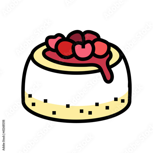 panna cotta sweet food color icon vector. panna cotta sweet food sign. isolated symbol illustration