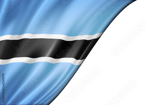 Botswana flag isolated on white banner photo