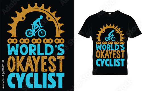 World's Okayest Cyclist Funny Bike Rider Cyclist Man T-Shirt