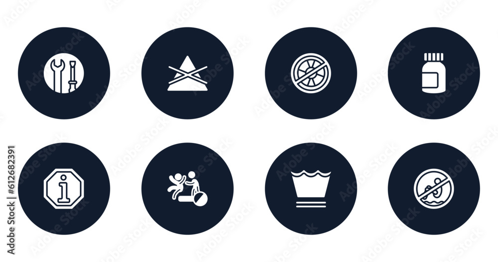 swimming pool rules filled icons set. flat filled icons sheet included wrench and screwdriver, do not bleach, no lifeguard, pills jar, information, no pushing, delicate washcycle, no bomb jump swimming pool rules filled icons set. flat filled icons sheet included wrench and screwdriver, do not bleach, no lifeguard, pills jar, information, no pushing, delicate washcycle, no bomb jump