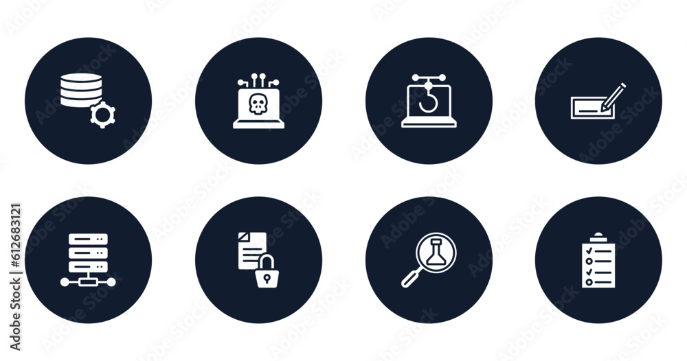 data organization filled icons set. flat filled icons sheet included database management, dangerous, phishing, edit text, web hosting, encrypted data, science research, data list vector. data organization filled icons set. flat filled icons sheet included database management, dangerous, phishing, edit text, web hosting, encrypted data, science research, data list vector.