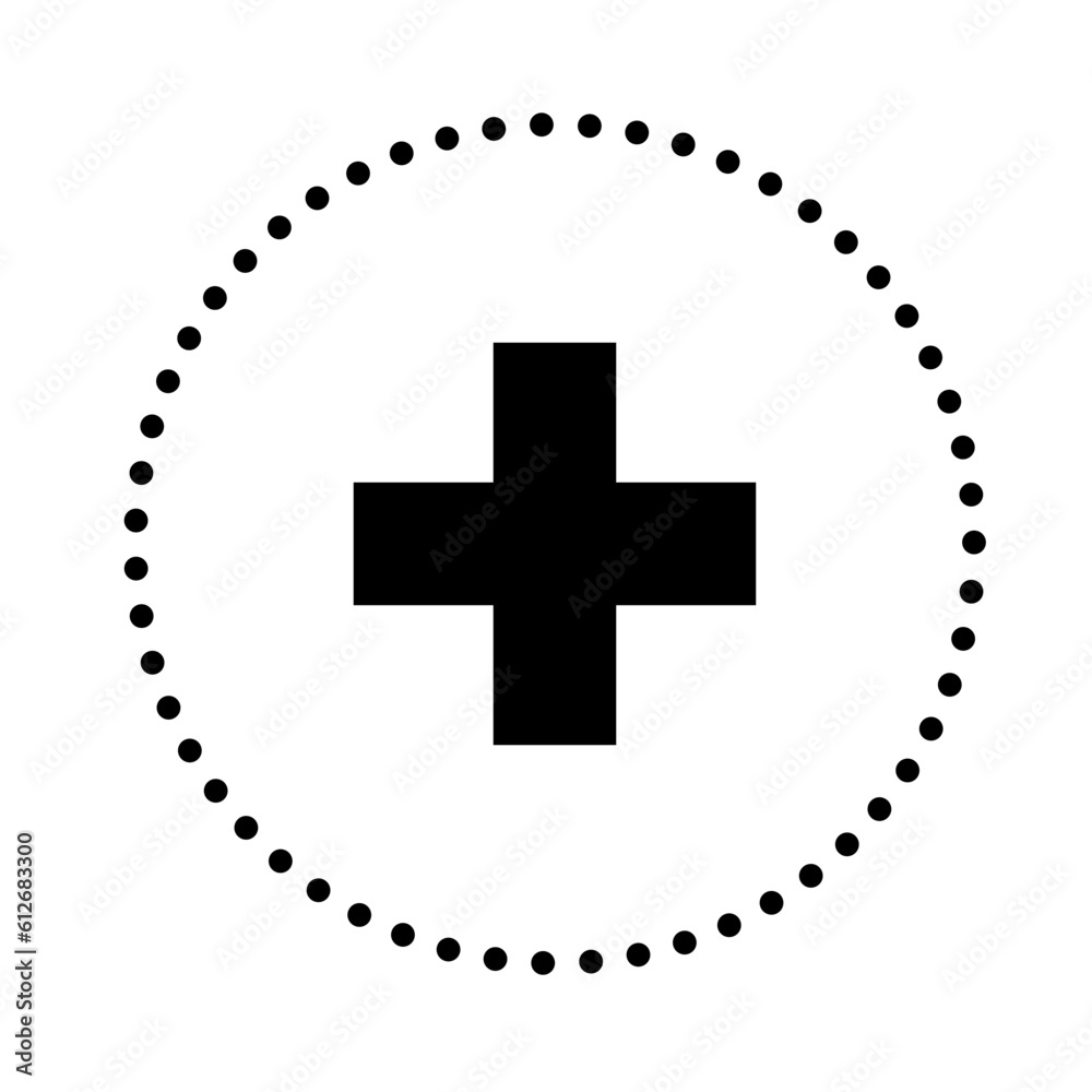 Fototapeta premium add file icon upload file icon with circle dotted frame 