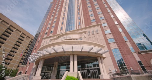 Establishing shot of the Harris County Civil courthouse building photo