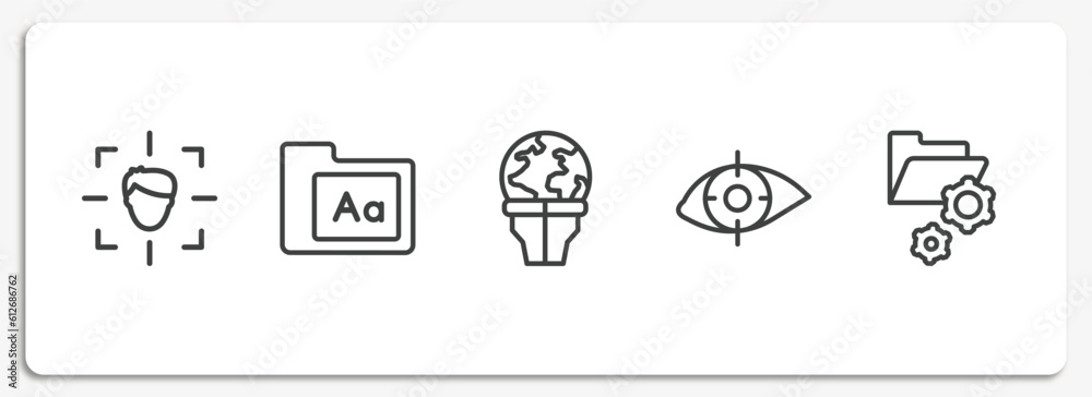web development outline icons set. thin line icons sheet included ...