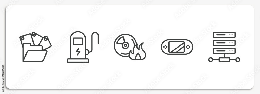 web development outline icons set. thin line icons sheet included ...