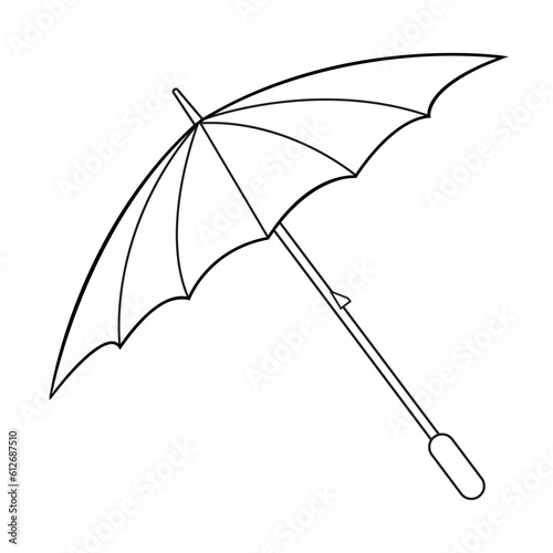 umbrella line vector illustration