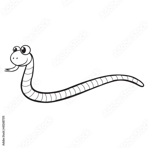 snake line vector illustration
