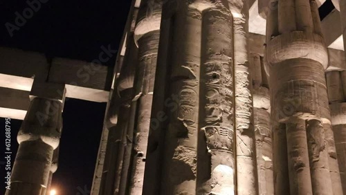 Night at Luxor Temple, Ancient Egyptian Temple Complex. photo