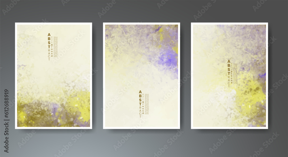 Set of soft bright watercolor background. Design for your cover, date, postcard, banner, logo.