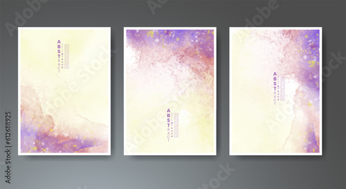 Set of soft bright watercolor background. Design for your cover, date, postcard, banner, logo.