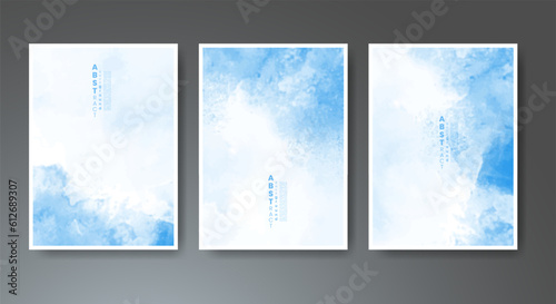 Set of soft bright watercolor background. Design for your cover  date  postcard  banner  logo.