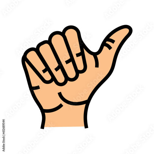 opposable thumb human evolution color icon vector. opposable thumb human evolution sign. isolated symbol illustration