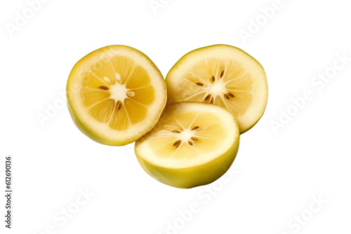 Sliced Shine Muscat: Refreshing Fruit Delight. Generative AI