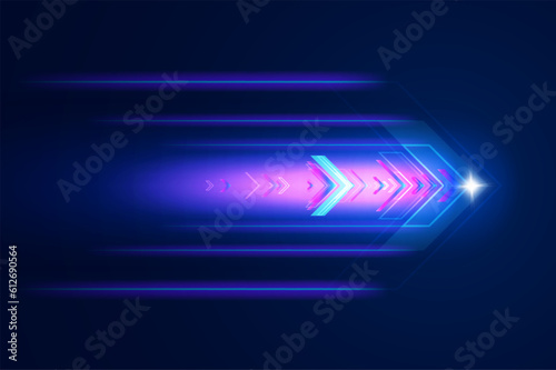 Abstract speed movement of arrows.
