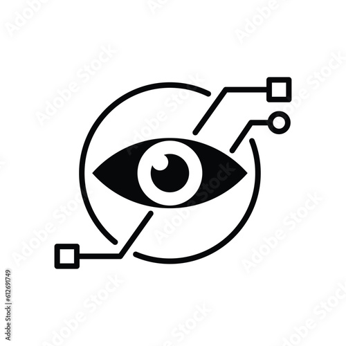 iris recognition icon design. isolated on white background. vector illustration
