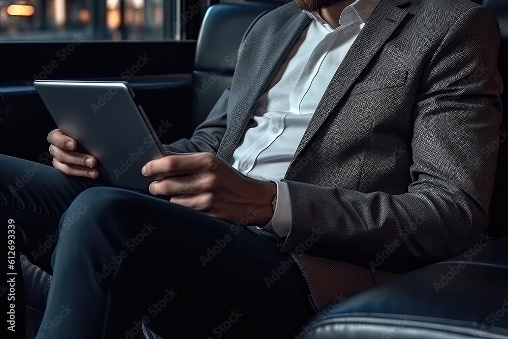 young businessman using a digital tablet while sitting in the office young businessman using a digital tablet while sitting in the office