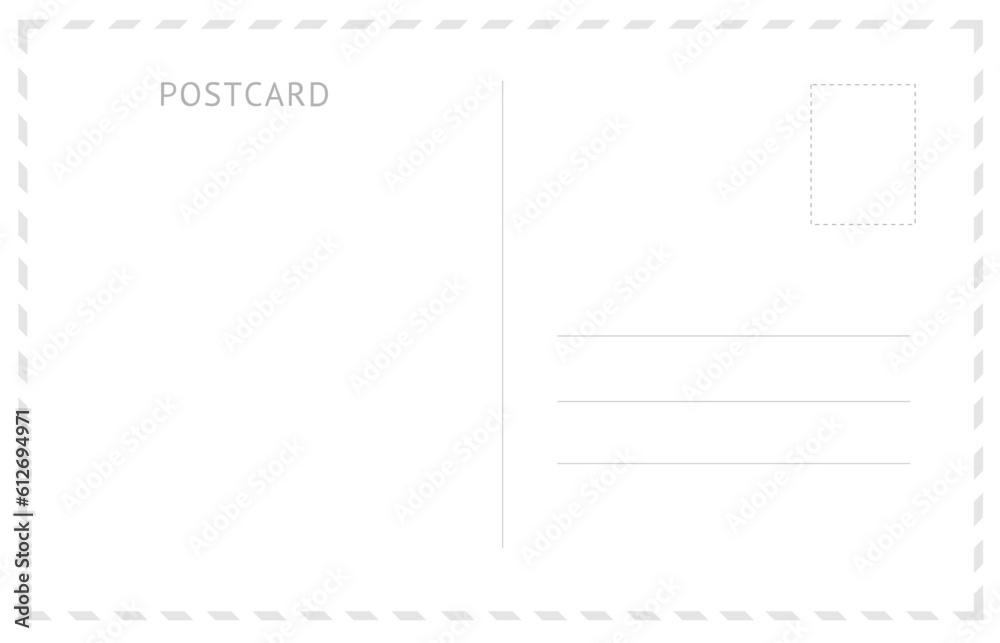 Envelope Postcard Template with Place for Message and Mail Stamp. Vector illustration of Design of Blank Post Card Envelope Postcard Template with Place for Message and Mail Stamp. Vector illustration of Design of Blank Post Card
