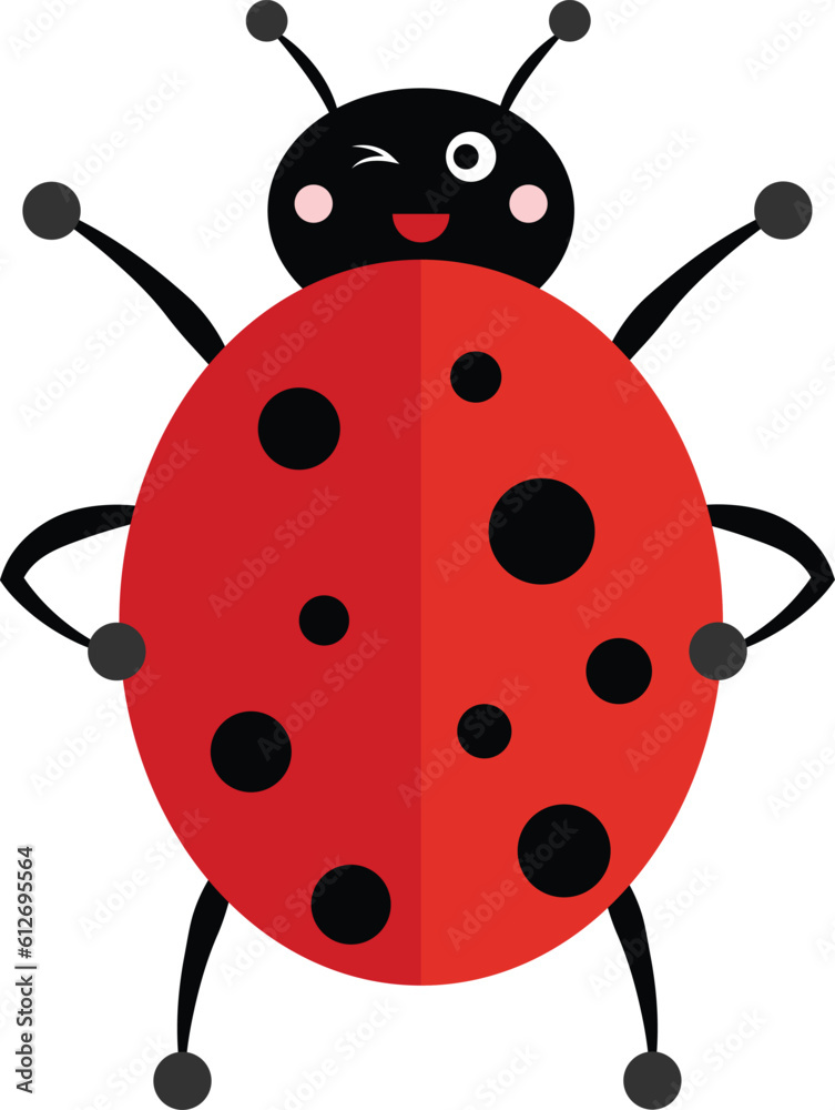 Obraz premium ladybug cartoon character vector