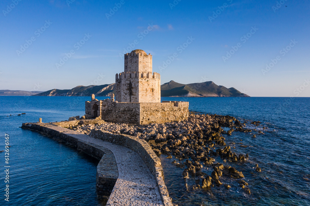 Ancient castle in Methoni in Greece