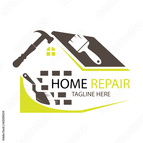 home repair vector logo design template illustration	