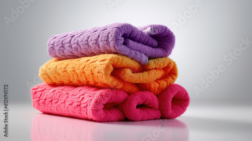 Towel on white background. Generative AI