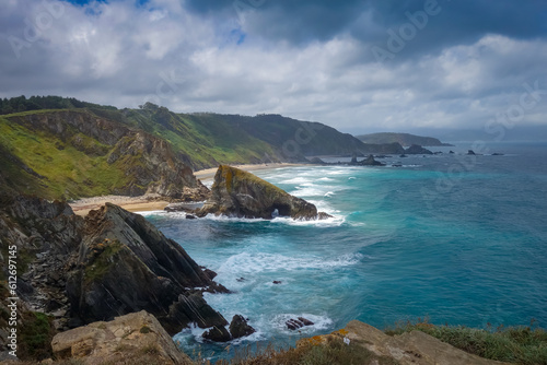 Ortigueira cliffs and atlantic ocean, Galicia, Spain photo