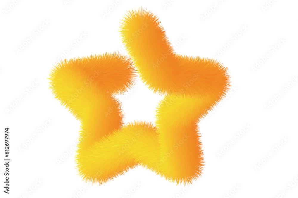 3D Star with Fur Effect 3D Star with Fur Effect