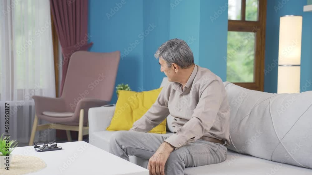 Alone and sad old man at home. Alone and sad old man at home.