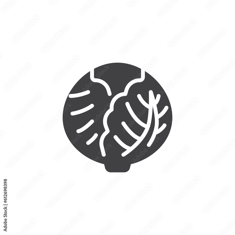 Cabbage vegetable vector icon