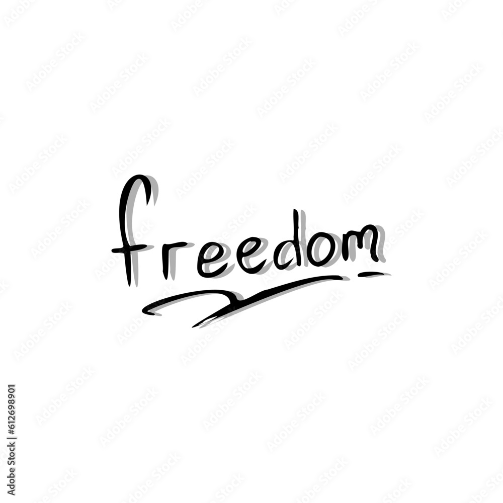 freedom text hand drawn background illustration
freedom text hand drawn background illustration