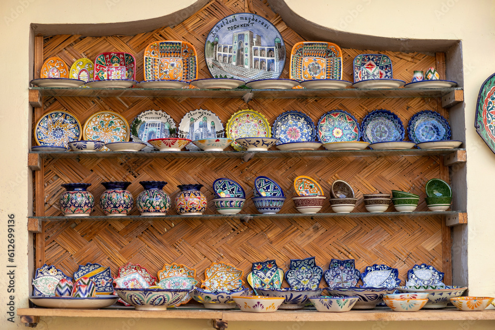 ceramic plates vessels in art gallery