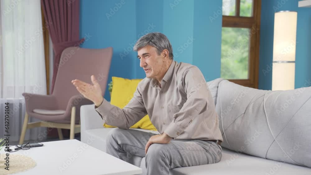 Old man angry with himself. Old man angry with himself.