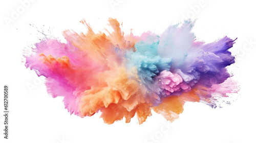 Explosion of colored