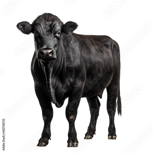 black angus cow  isolated photo